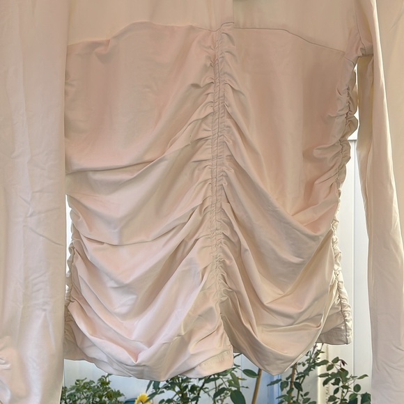 Rachel Parcell - Ivory Long Sleeve Ruched Mock Neck - Picture 7 of 16